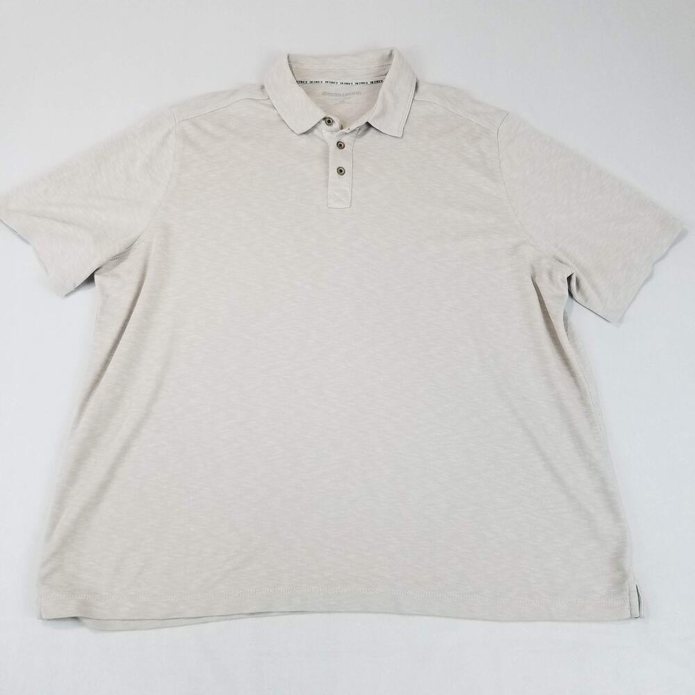 Johnston Murphy Polo Shirt Mens 2XL Gray Modal Performance Golf